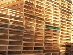 Used Standard Pallets on display in our Sydney yard